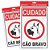 Placa de sinalizacao cuidado cao bravo 16x25cm. - grespan (pct.c/05) - Imagem 1