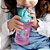 Garrafa plastica dino patinete rosa 400ml. retr - buba (unidade) - Imagem 3