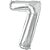 Balao metalizado numero 7 prata 40cm - make+ (unidade) - Imagem 1