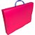 Maleta plastica com alca oficio full color pink - dello (unidade) - Imagem 1