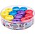 Apontador com deposito 2 furos color joy big/comum 4cores - leonora (pote-12) - Imagem 1