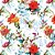 Papel presente bobina couche 60cm. mod.222 flores e passaro - gessele (bo-100mts) - Imagem 1