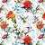 Papel presente bobina couche 60cm. mod.222 flores e passaro - gessele (bo-100mts) - Imagem 1