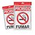 Placa de sinalizacao proibido fumar 15x20cm. - grespan (pct.c/05) - Imagem 1