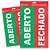 Placa de sinalizacao aberto/fechado 16x25cm. - grespan (pct.c/05) - Imagem 1