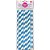 Canudo biodegradavel papel listra azul claro 6x200mm c/12 - make+ (pct.c/10) - Imagem 1