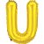 Balao metalizado letra u dourado 40cm - make+ (unidade) - Imagem 1