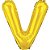 Balao metalizado letra v dourado 40cm - make+ (unidade) - Imagem 1