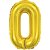 Balao metalizado numero 0 dourado 40cm. - make+ (unidade) - Imagem 1
