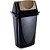 Lixeira ecoblack 14l preta basculante - plasutil (unidade) - Imagem 1