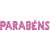 Balao metalizado decorado parabens pink 40cm. - make+ (unidade) - Imagem 1