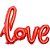 Balao metalizado decorado love vermelho 108x65cm. - make+ (unidade) - Imagem 1