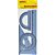 Conjunto para desenho reg30cm+esq60+tra180+tra360 az - maxcril (blister) - Imagem 2