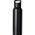 Garrafa de aluminio c/tampa plastica 600ml preta - brw (unidade) - Imagem 1