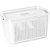 Pote acrilico hermetico slim 4470ml branco - paramount (unidade) - Imagem 1