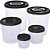 Pote plastico clic conj. 5 potes rosca - plasutil (kit) - Imagem 1