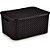 Caixa plastica multiuso rattan c/tampa preto gd 16l. - nitron (unidade) - Imagem 1