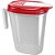 Jarra plastica 2l. c/tampa vermelha - nitron (unidade) - Imagem 1
