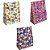 Sacola para presente decorada festas p 19x14x8 (sortido) - cristina (pct.c/10) - Imagem 1