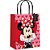 Sacola para presente decorada minnie love m 26x19x9cm - cromus (pct.c/10) - Imagem 1