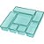 Organizador potes sort. verde 4 peq/3 gran - acrimet (cx.c/07) - Imagem 1