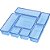 Organizador potes sort. azul 4 peq/3 gran - acrimet (cx.c/07) - Imagem 1