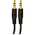 Cabo de audio p2xp2 estereo 1,0m preto - flex (unidade) - Imagem 1