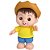 Boneca t.monica chico bento 26cm - baby brink (unidade) - Imagem 1