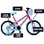 Bicicleta infantil aro 16 aurora fest rosa neon - colli bike (unidade) - Imagem 2