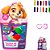 Massa para modelar criativa p. canina skye 120g 12cores 2m - magic kids (unidade) - Imagem 1