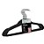 Cabide veludo preto infantil c/6 unid - ordene (kit) - Imagem 1