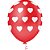 Balao 10 decorado vermelho c/coração branco - riberball (pct.c/25) - Imagem 1