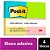 Bloco de recado post-it 653 neon 38x50mm c/100fls. - 3m (pct.c/04) - Imagem 2