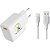 Carregador celular de parede turbo pd usb c/cabo - flex (unidade) - Imagem 1