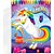 Livro infantil colorir gigante unicornio 10pg 27x36cm - vale das letras (unidade) - Imagem 1