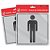 Placa de sinalizacao wc masculino 15x15cm. - grespan (pct.c/05) - Imagem 1