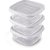 Pote plastico conj 3 potes clic quad. 580ml. - plasutil (kit) - Imagem 1