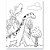 Livro infantil colorir dino 12 lapis+adesivos - leonora (unidade) - Imagem 2