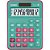 Calculadora de mesa 12 dig.turquesa/pk solar/bater - casio (unidade) - Imagem 2