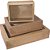Caixa para presente com tampa kraft md 26x19x7,5 c/visor - cristina (pct.c/10) - Imagem 1