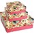 Caixa para presente com tampa md 21x21x8 elast. estampada - cristina (pct.c/16) - Imagem 1