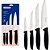 Faca jogo plenus 4pcs inox cabo pto - tramontina (unidade) - Imagem 1