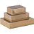 Caixa para presente com tampa kraft e pvc md 26x19x7,5 - cristina (pct.c/05) - Imagem 1