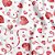 Tnt estampado 1,40m 40g coracao glitter - supper (rl-25mts) - Imagem 1