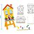 Brinquedo para colorir kit pinturinha casinhas - nig brinquedos (unidade) - Imagem 3