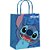 Sacola para presente decorada stitch g 32x26,5x13cm - cromus (pct.c/10) - Imagem 1