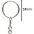 Artesanato argola chaveiro niquelada 24mm - nybc (pct.c/250) - Imagem 1