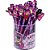 Lapis preto sextavado decorado lotso top c/borracha - molin (pote-36) - Imagem 1