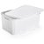 Caixa plastica multiuso rattan c/tampa branca 18l - monte libano (unidade) - Imagem 1