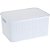 Caixa plastica multiuso rattan c/tampa branca 3,5l - monte libano (unidade) - Imagem 1